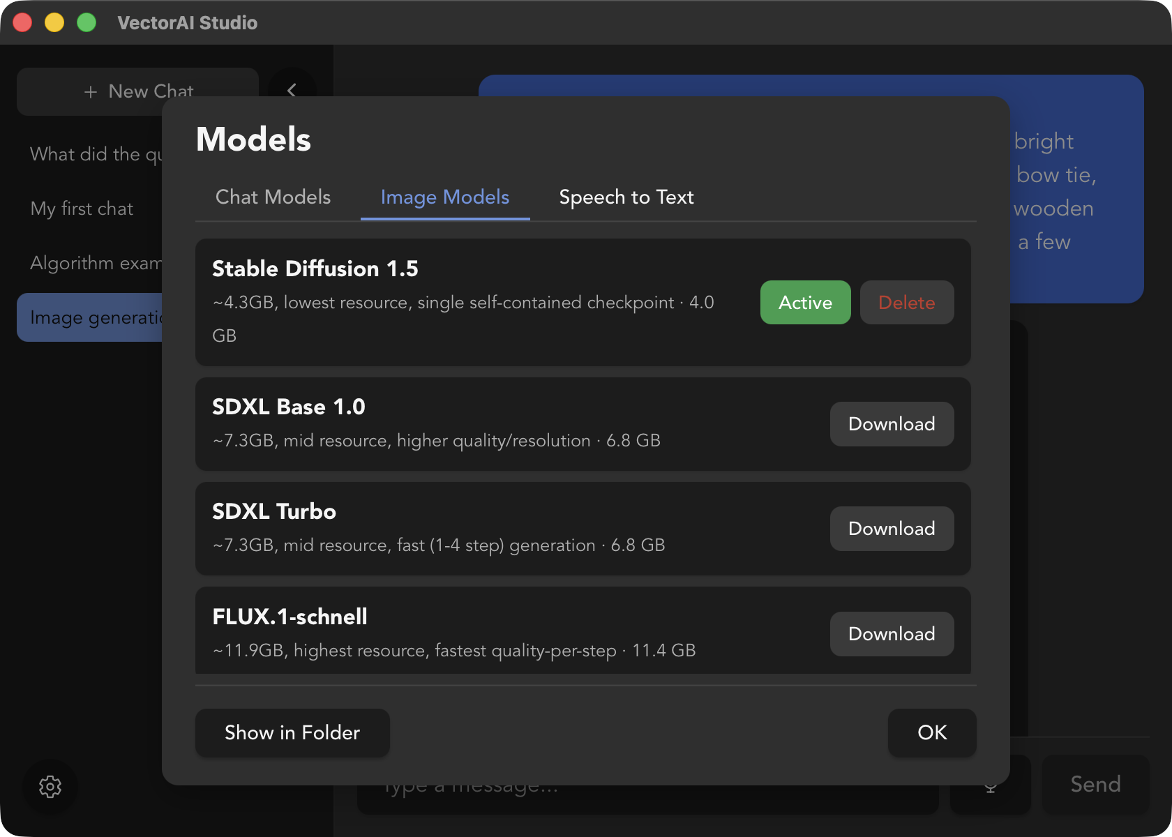 VectorAI Studio image generation screenshot