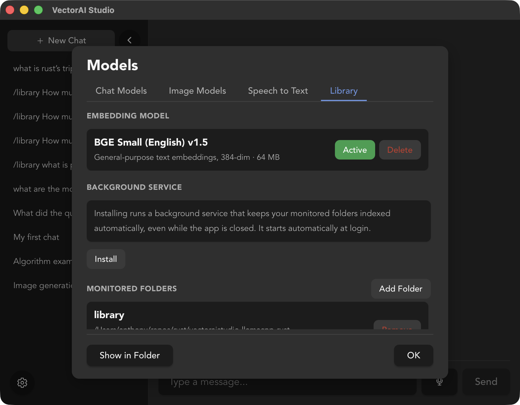 VectorAI Studio document search screenshot